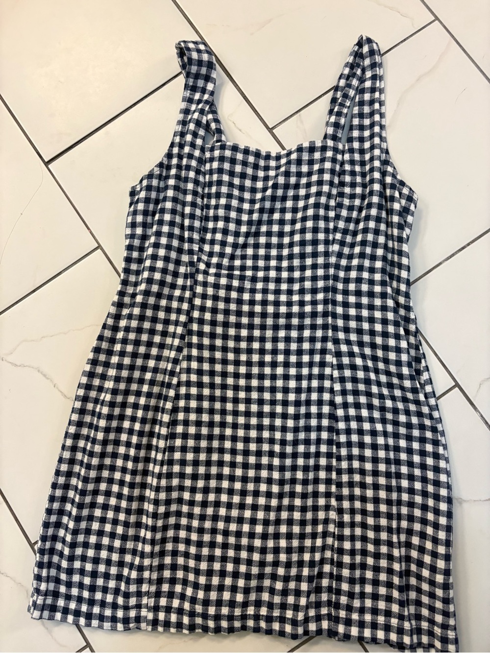 Old Navy Black and White Gingham Mini Dress